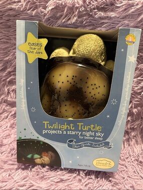 Cloud B Twilight Turtle Night Light Plush - Yellow and Brown